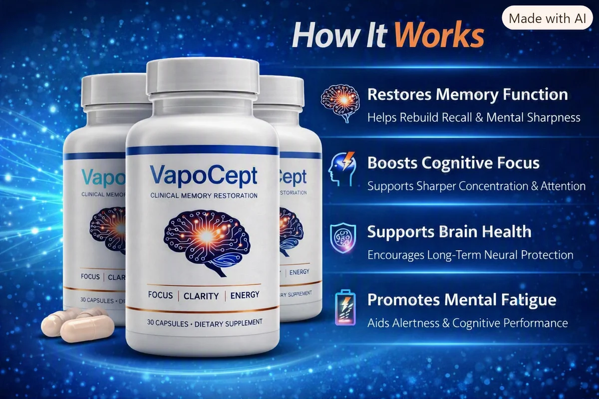 How VapoCept is described to work in the body